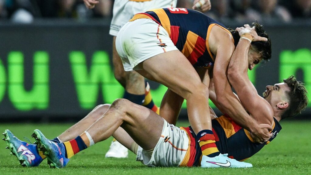 afl-fines-adelaide-crows-and-players-for-metal-studs-violation