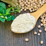 Flour,Chickpeas,In,Spoonful,,Chick-peas,In,A,Sack,And,Fresh